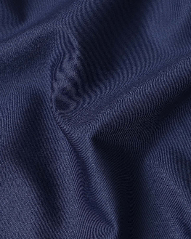 Royal Navy Blue Premium Blended Poly Wool Suiting Fabric 150 Cm Width Smooth Finish Durable Breathable Wrinkle Resistant Fabric For Suits Blazers Trousers Formal Wear Made In India-D28856 Regal Fabrics
