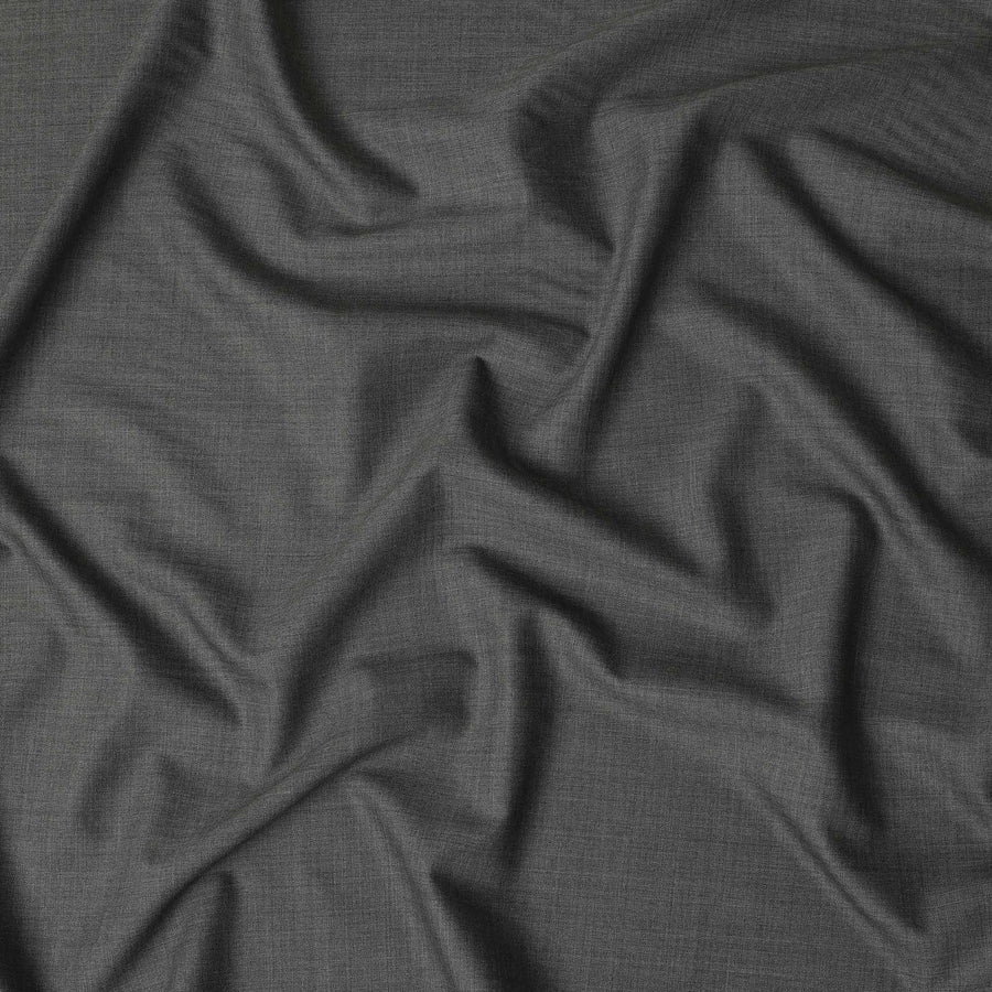 Charcoal Grey Premium Blended Poly Wool Suiting Fabric 150 Cm Width Smooth Finish Durable Breathable Wrinkle Resistant Fabric For Suits Blazers Trousers Formal Wear Made In India-D28853 Regal Fabrics
