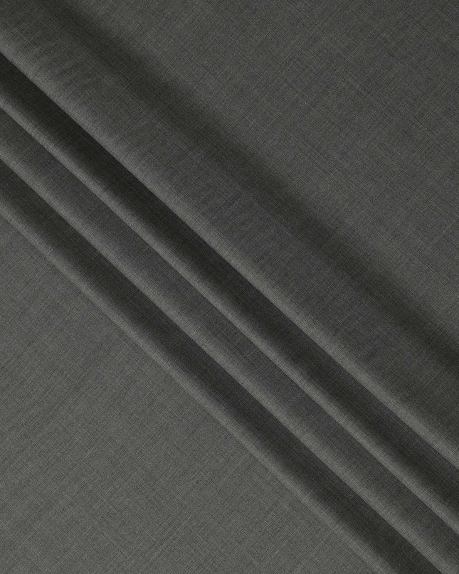 Charcoal Grey Premium Blended Poly Wool Suiting Fabric 150 Cm Width Smooth Finish Durable Breathable Wrinkle Resistant Fabric For Suits Blazers Trousers Formal Wear Made In India-D28853 Regal Fabrics