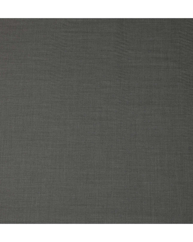 Charcoal Grey Premium Blended Poly Wool Suiting Fabric 150 Cm Width Smooth Finish Durable Breathable Wrinkle Resistant Fabric For Suits Blazers Trousers Formal Wear Made In India-D28853 Regal Fabrics