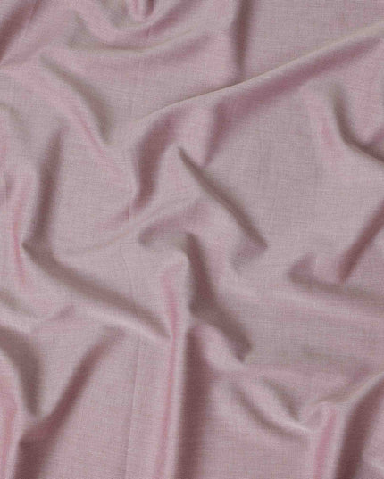 Dusty Rose Solid Textured Premium Italian 100% Cotton Shirting Fabric Smooth Woven Fine Grain Luxury Apparel Material 150 Cms Width Made in Italy-D27433