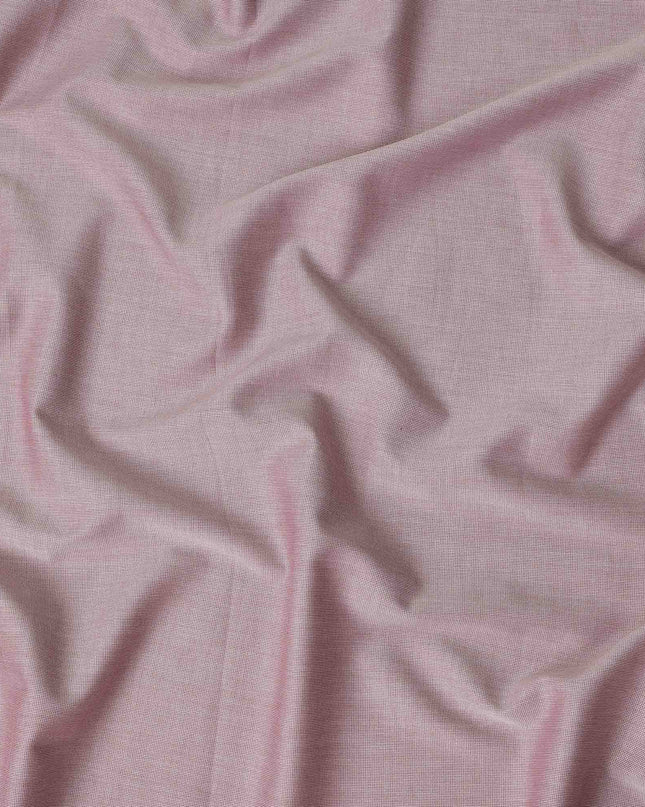 Dusty Rose Solid Textured Premium Italian 100% Cotton Shirting Fabric Smooth Woven Fine Grain Luxury Apparel Material 150 Cms Width Made in Italy-D27433