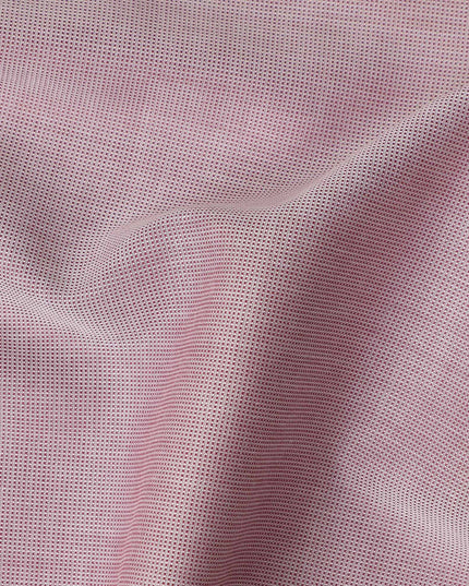 Dusty Rose Solid Textured Premium Italian 100% Cotton Shirting Fabric Smooth Woven Fine Grain Luxury Apparel Material 150 Cms Width Made in Italy-D27433
