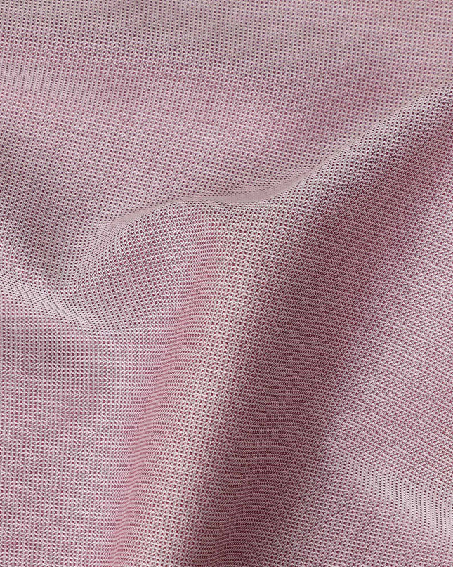 Dusty Rose Solid Textured Premium Italian 100% Cotton Shirting Fabric Smooth Woven Fine Grain Luxury Apparel Material 150 Cms Width Made in Italy-D27433
