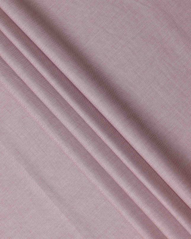 Dusty Rose Solid Textured Premium Italian 100% Cotton Shirting Fabric Smooth Woven Fine Grain Luxury Apparel Material 150 Cms Width Made in Italy-D27433