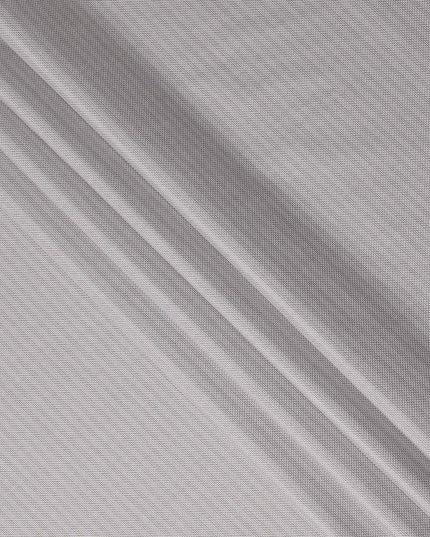 Light Grey Solid Premium Italian 100% Cotton Shirting Fabric Smooth Woven Fine Texture Luxury Apparel Material 150 Cms Width Made in Italy-D27430