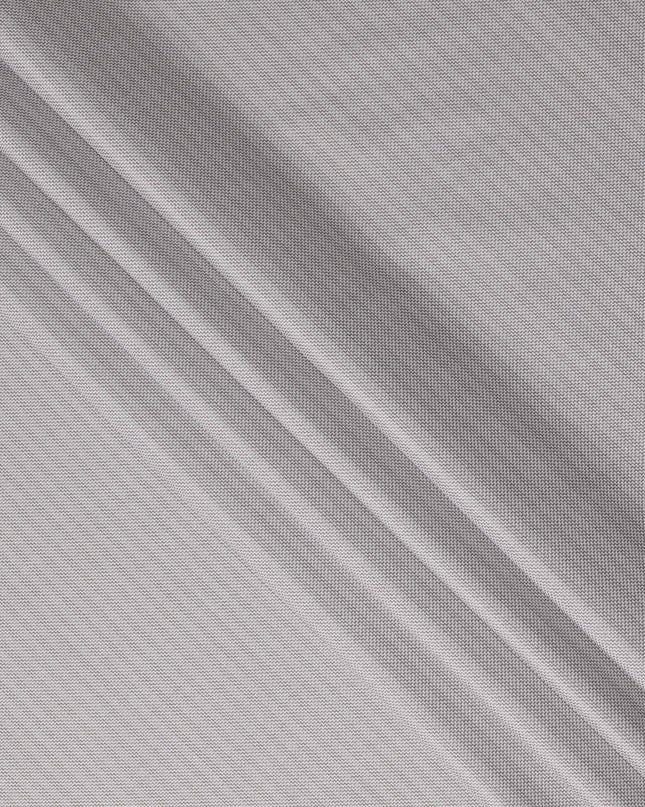 Light Grey Solid Premium Italian 100% Cotton Shirting Fabric Smooth Woven Fine Texture Luxury Apparel Material 150 Cms Width Made in Italy-D27430