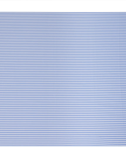 Light Blue White Striped Premium Italian 100% Cotton Shirting Fabric Fine Linear Design Smooth Woven Luxury Apparel Material 150 Cms Width Made in Italy-D27435