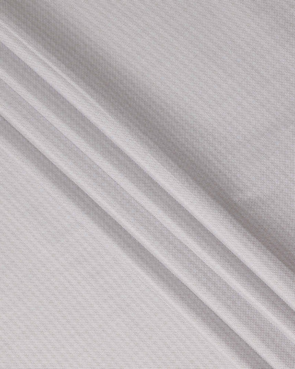 Light Grey Micro Textured Premium Italian Blended Cotton Shirting Fabric Subtle Woven Pattern Soft Breathable Luxury Shirt Tailoring Material 150 Cms Width Italy Origin-D28504 - Regal Fabrics