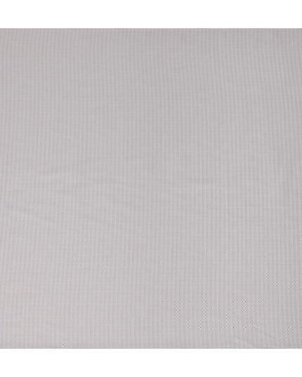 Light Grey Micro Textured Premium Italian Blended Cotton Shirting Fabric Subtle Woven Pattern Soft Breathable Luxury Shirt Tailoring Material 150 Cms Width Italy Origin-D28504 - Regal Fabrics
