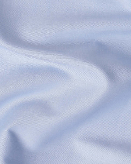 Light Blue Solid Plain Premium Italian Blended Cotton Shirting Fabric Soft Breathable Smooth Lightweight Shirt Tailoring Material 150 Cms Width Italy Origin-D28498