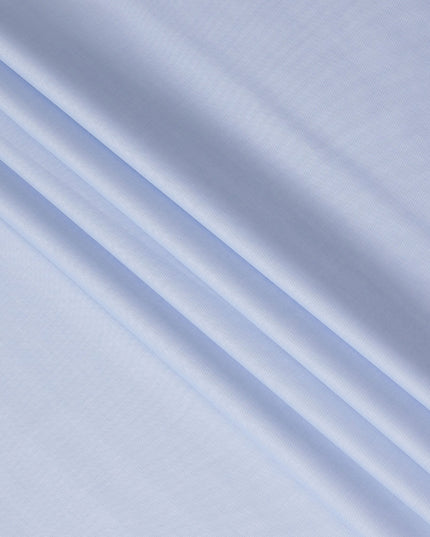 Light Blue Solid Plain Premium Italian Blended Cotton Shirting Fabric Soft Breathable Smooth Lightweight Shirt Tailoring Material 150 Cms Width Italy Origin-D28498