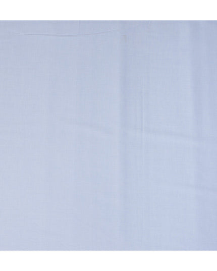 Light Blue Solid Plain Premium Italian Blended Cotton Shirting Fabric Soft Breathable Smooth Lightweight Shirt Tailoring Material 150 Cms Width Italy Origin-D28498