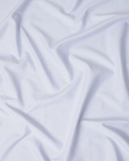 Powder Blue Solid Plain Premium Italian Blended Cotton Shirting Fabric Smooth Soft Lightweight Breathable Luxury Shirt Tailoring Material 150 Cms Width Italy Origin-D28499