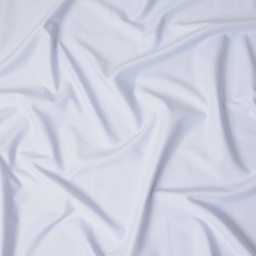 Powder Blue Solid Plain Premium Italian Blended Cotton Shirting Fabric Smooth Soft Lightweight Breathable Luxury Shirt Tailoring Material 150 Cms Width Italy Origin-D28499