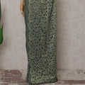 Olive Gold Paisley French Chantilly Lace Saree