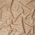Champagne Beige Abstract Textured Synthetic Chiffon Fabric 140 Cms Made In India-D27412