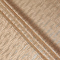 Champagne Beige Abstract Textured Synthetic Chiffon Fabric 140 Cms Made In India-D27412