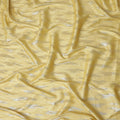 Lemon Yellow Abstract Textured Synthetic Chiffon Fabric 140 Cms Made In India-D27410