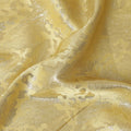 Golden Yellow Abstract Textured Synthetic Chiffon Fabric 140 Cms Made In India-D27417