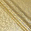 Golden Yellow Abstract Textured Synthetic Chiffon Fabric 140 Cms Made In India-D27417