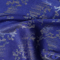 Cobalt Blue Abstract Textured Synthetic Chiffon Fabric 140 Cms Made In India-D27416
