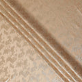 Champagne Beige Abstract Textured Synthetic Chiffon Fabric 140 Cms Made In India-D27418