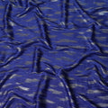 Royal Blue Abstract Textured Synthetic Chiffon Fabric 140 Cms Made In India-D27415