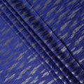 Royal Blue Abstract Textured Synthetic Chiffon Fabric 140 Cms Made In India-D27415