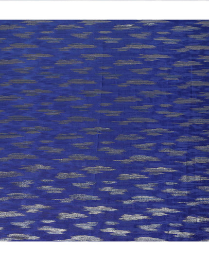 Royal Blue Abstract Textured Synthetic Chiffon Fabric 140 Cms Made In India-D27415