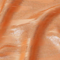 Peach Orange Abstract Textured Synthetic Chiffon Fabric 140 Cms Made In India-D27411