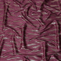 Wine Maroon Abstract Textured Synthetic Chiffon Fabric 140 Cms Made In India-D27413