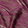 Wine Maroon Abstract Textured Synthetic Chiffon Fabric 140 Cms Made In India-D27413