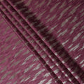 Wine Maroon Abstract Textured Synthetic Chiffon Fabric 140 Cms Made In India-D27413