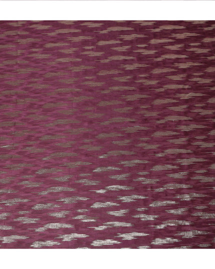 Wine Maroon Abstract Textured Synthetic Chiffon Fabric 140 Cms Made In India-D27413