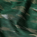 Emerald Green Abstract Textured Synthetic Chiffon Fabric 140 Cms Made In India-D27414