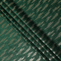 Emerald Green Abstract Textured Synthetic Chiffon Fabric 140 Cms Made In India-D27414