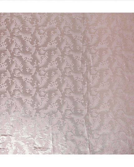 Blush Pink Abstract Textured Synthetic Chiffon Fabric 140 Cms Made In India-D27409