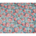 Sky Blue Floral Printed Cotton Voile Fabric 150 Cms Width Soft Lightweight Breathable Dress Material India-D27918 Regal Fabrics