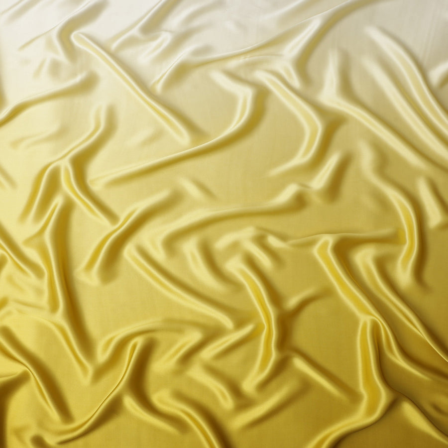 Gold Yellow Ombre Silk Satin Fabric 110cm