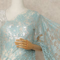 Aqua Premium French Two Tone Chantilly Saree Lace 5.5 Mtrs Width 110 Cms France-D27350 Regal Fabrics
