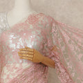 Blush Pink Premium French Two Tone Chantilly Saree Lace 5.5 Mtrs Width 110 Cms France-D27355 Regal Fabrics