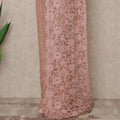 Blush Pink Premium French Two Tone Chantilly Saree Lace 5.5 Mtrs Width 110 Cms France-D27355 Regal Fabrics