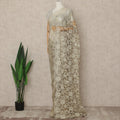 Champagne Gold Premium French Two Tone Chantilly Saree Lace 5.5 Mtrs Width 110 Cms France-D27354