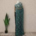 Emerald Green Premium French Two Tone Chantilly Saree Lace 5.5 Mtrs Width 110 Cms France-D27351