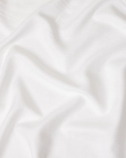 Pure White Pure Linen 60 Lea Fabric 150cm India