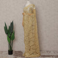 Antique Gold Chantilly Lace Saree | Regal Fabrics