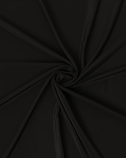 Black Premium Pure Silk Satin Fabric Solid Plain Smooth Finish 110 Cms Wide Luxury Dressmaking Material From China-D27477 Regal Fabrics