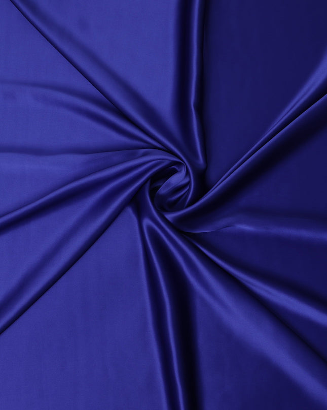 Royal Blue Premium Pure Silk Satin Fabric Solid Plain Smooth Finish 110 Cms Wide Luxury Dressmaking Material From China-D27482