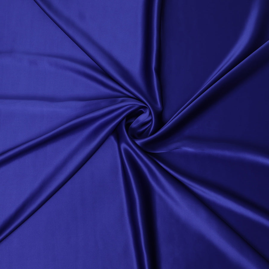 Royal Blue Premium Pure Silk Satin Fabric Solid Plain Smooth Finish 110 Cms Wide Luxury Dressmaking Material From China-D27482 Regal Fabrics